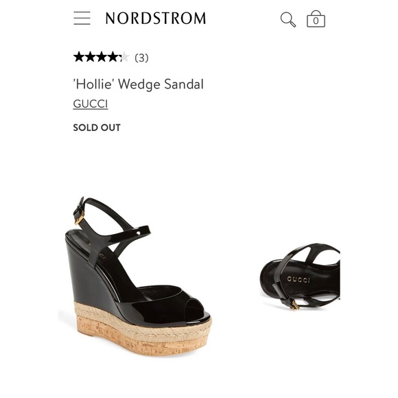 *SOLD*GUCCI Hollie Wedge Sandals - Picture 2 of 8